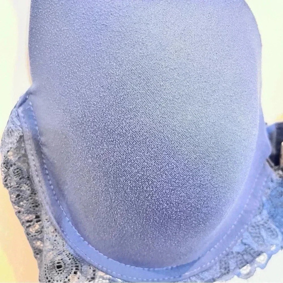 Lucky Brand Cornflower Medium Blue 38B bra with lace band underwire lined - Picture 8 of 8